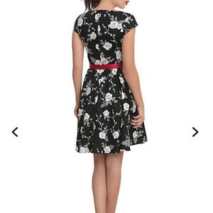 Black and white floral dress